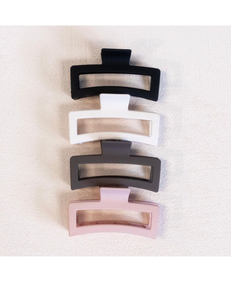 Extra Large Rectangular Claw Clip - Black