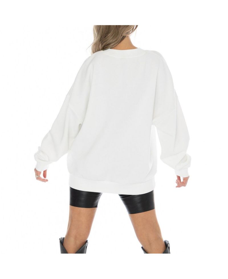 Women's White Texas Longhorns Fair Catch Pullover Sweatshirt
