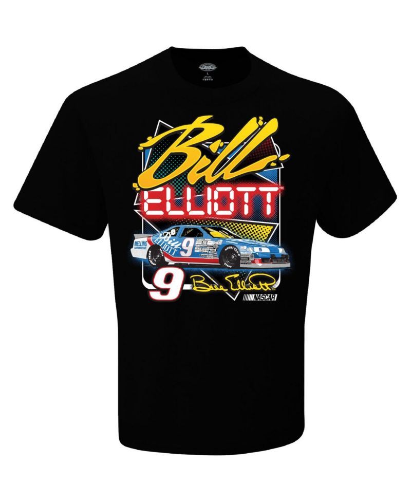 Men's Black Bill Elliott Dawsonville Two-Sided T-shirt