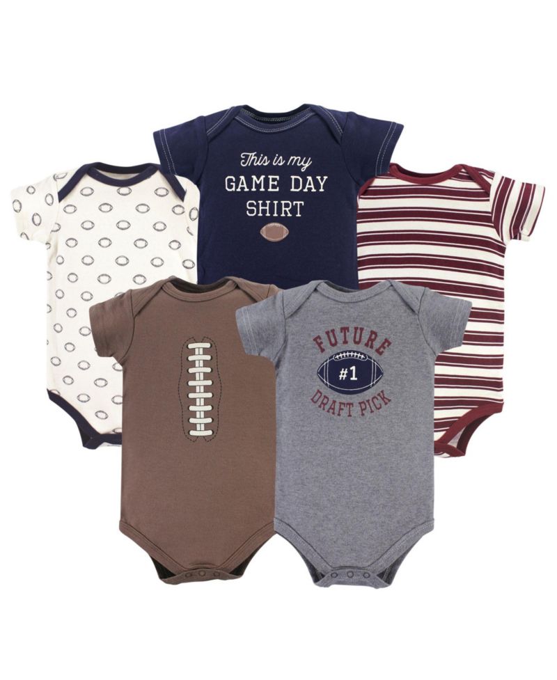 Baby Boys Hudson Essential Cotton Bodysuits 5-Piece Set