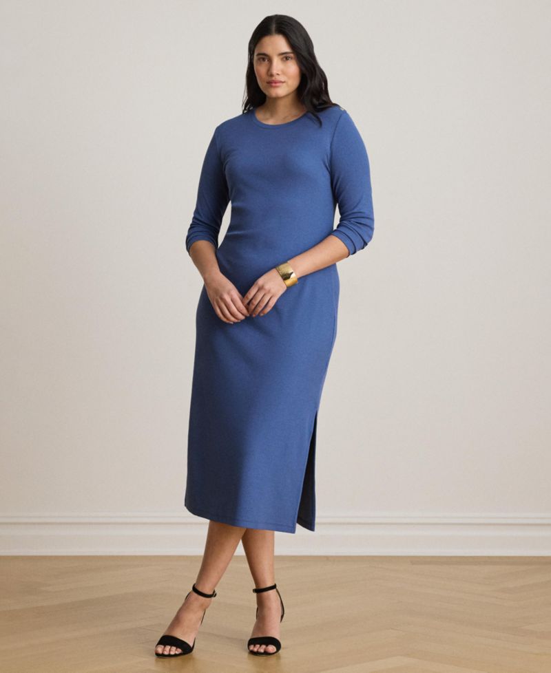 Women's Slim-Fit Crewneck Midi Dress