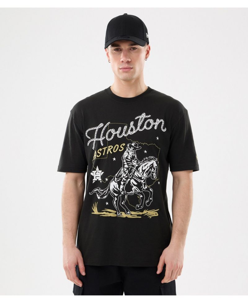 Men's Black Houston Astros Injection Lifestyle Urban Ranchwear T-Shirt