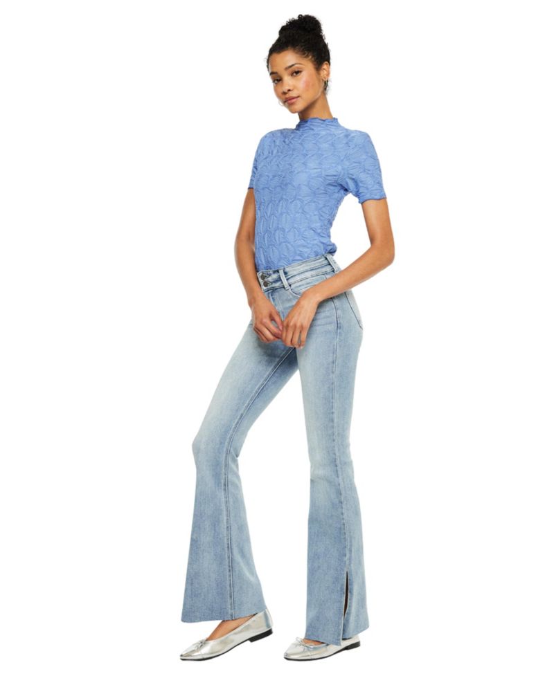 Women's Selena Mid Rise Double Waistband Flare Jeans