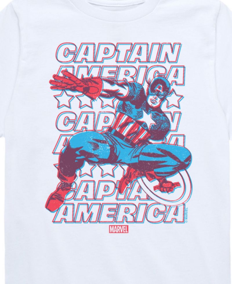 Boys Captain America 3D Graphic T-Shirt