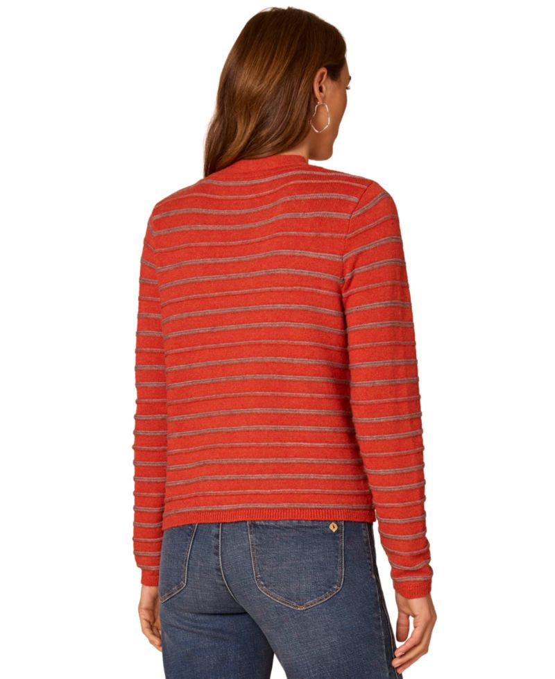 Women's Self-Tie Striped Sweater