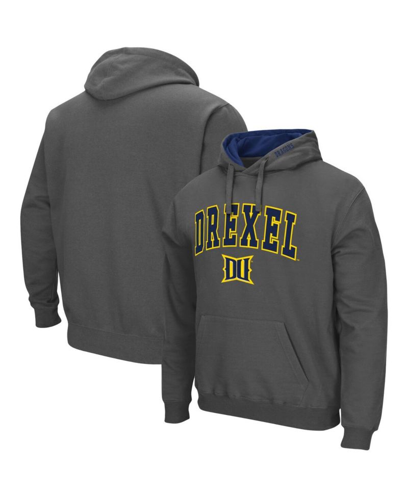 Men's Drexel Dragons Arch and Logo Pullover Hoodie
