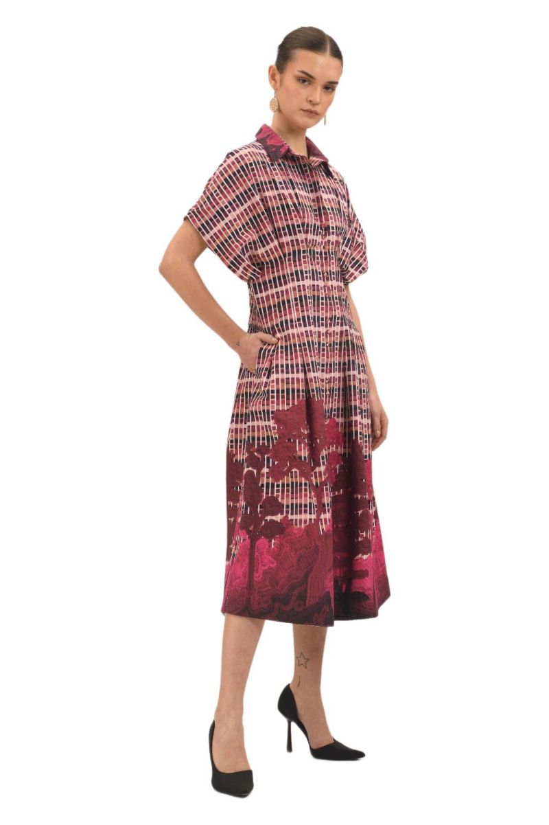 Women's Tartan Midi Dress