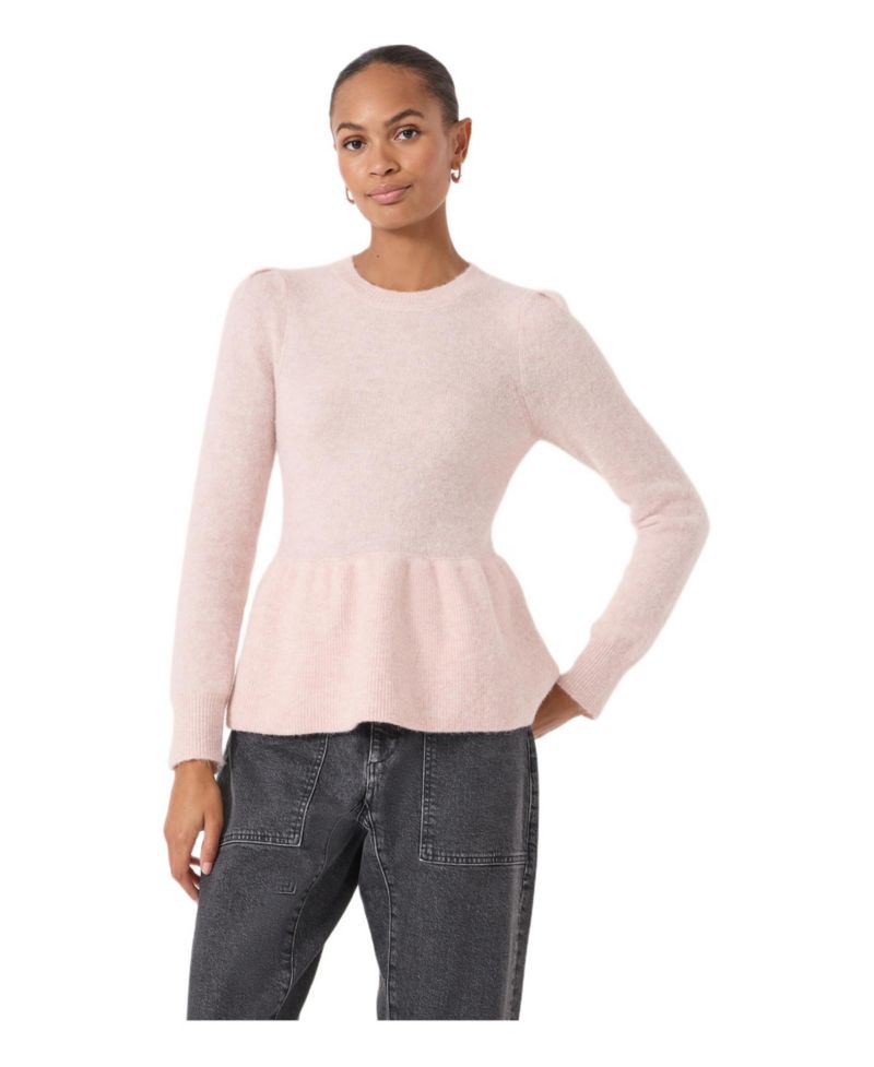 Women's Wool Blend Peplum Top