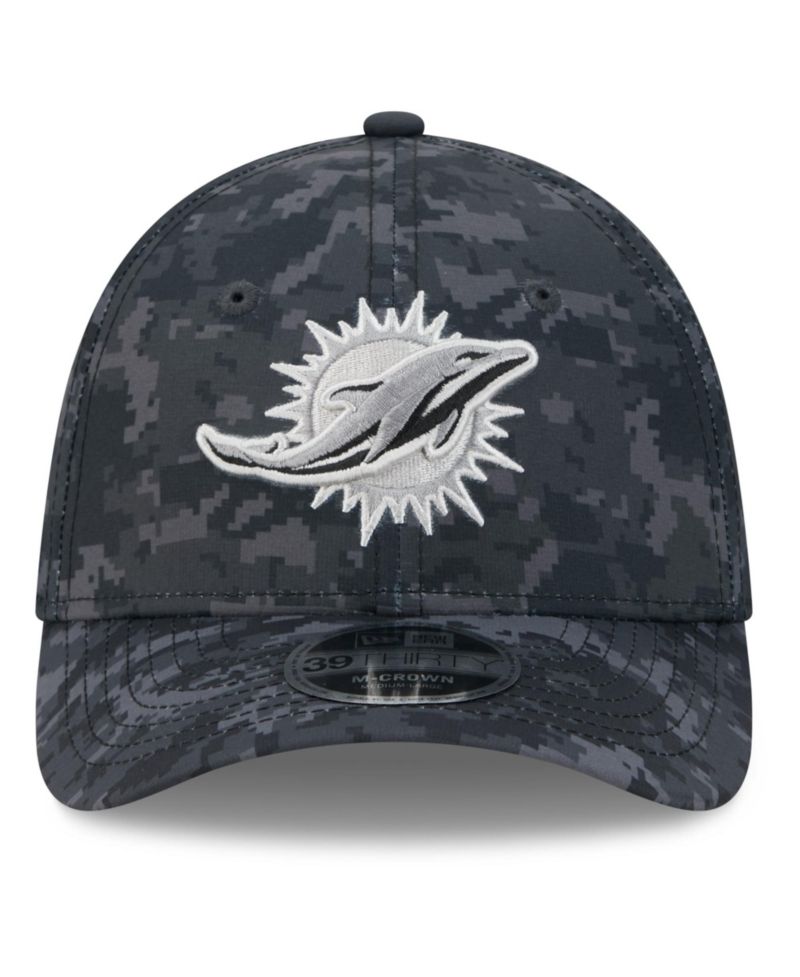 Men's Black Miami Dolphins 2026 Salute to Service 39THIRTY Flex Hat