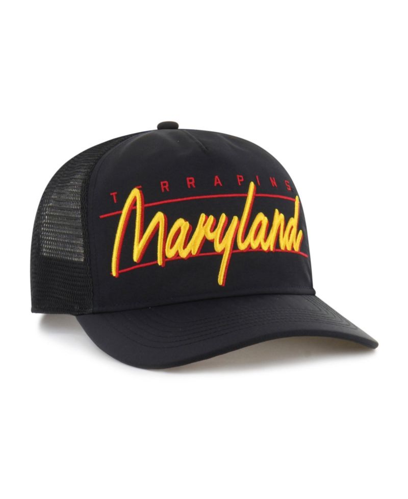 Men's and Women's Black Maryland Terrapins Brrr Condor Mesh Hitch Adjustable Hat