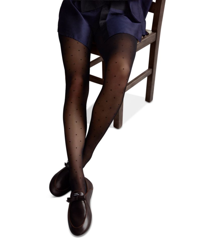 Women's Swiss Dot Seamless 20-Denier Tights