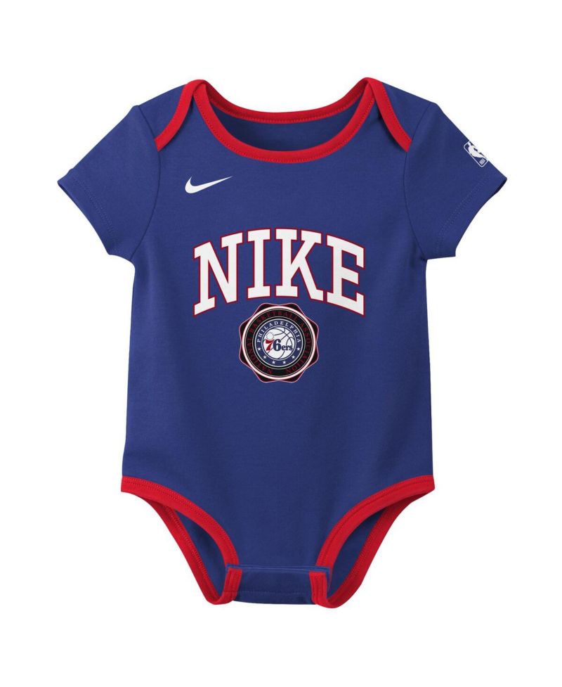 Newborn 2-Pack Royal/Black Philadelphia 76ers Just Do It Bodysuit Set
