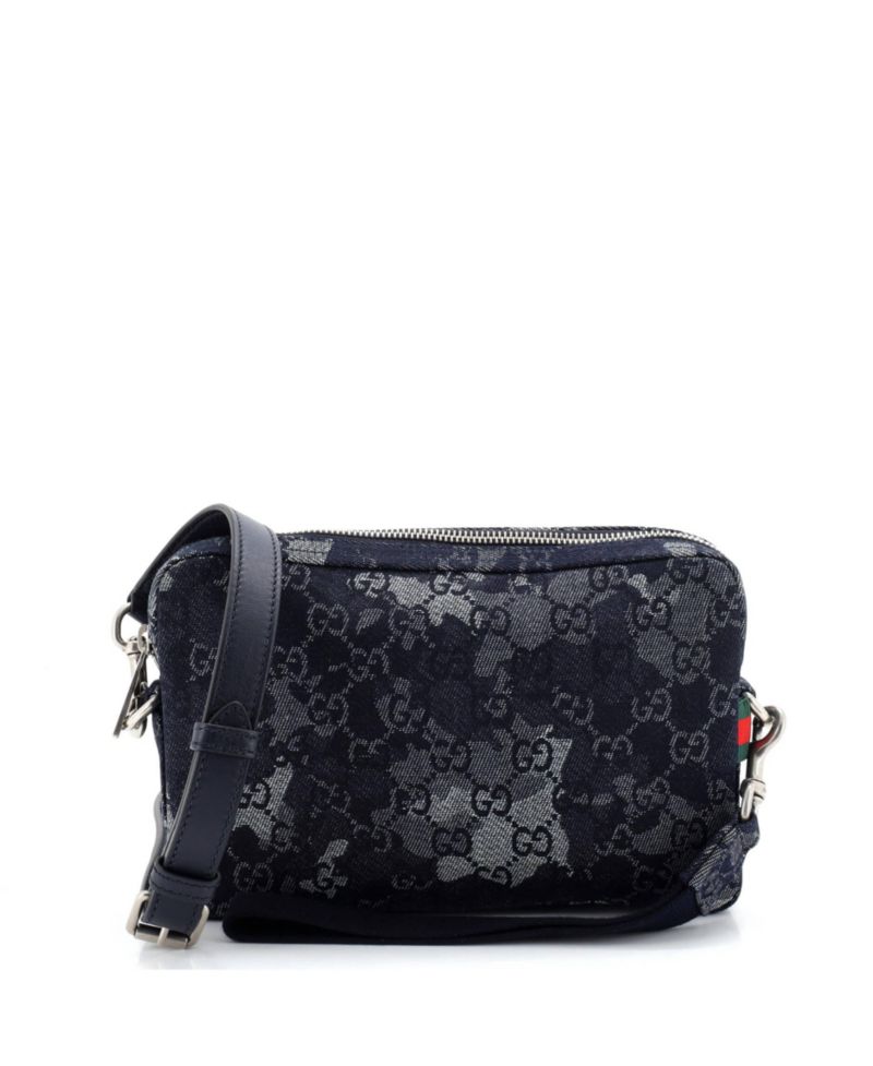 Convertible Crossbody Bag Camouflage GG Denim