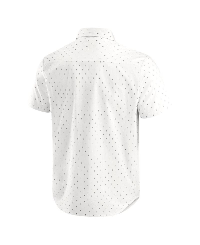 Darius Rucker Collection by Men's Cream Chicago Cubs Printed Button-Down Shirt