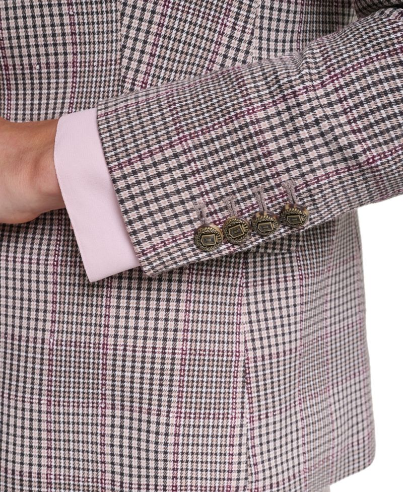 Petite Woven Plaid Lined Blazer