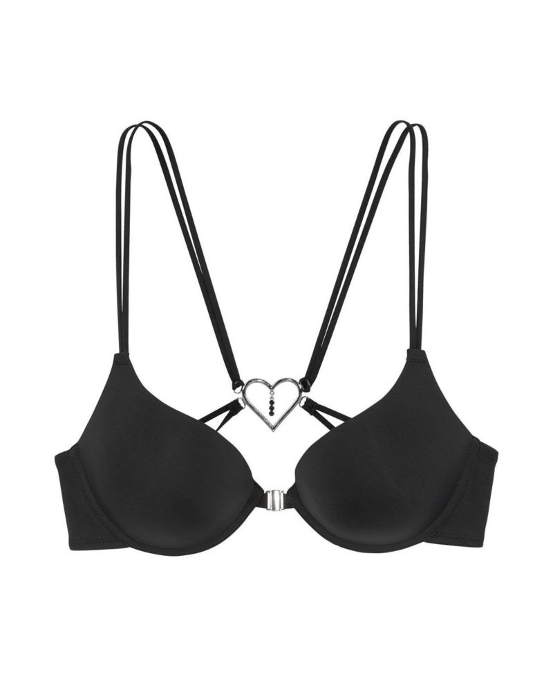 Women's Strappy Heart Removable Pads Push-Up Padded Push-Up Bra