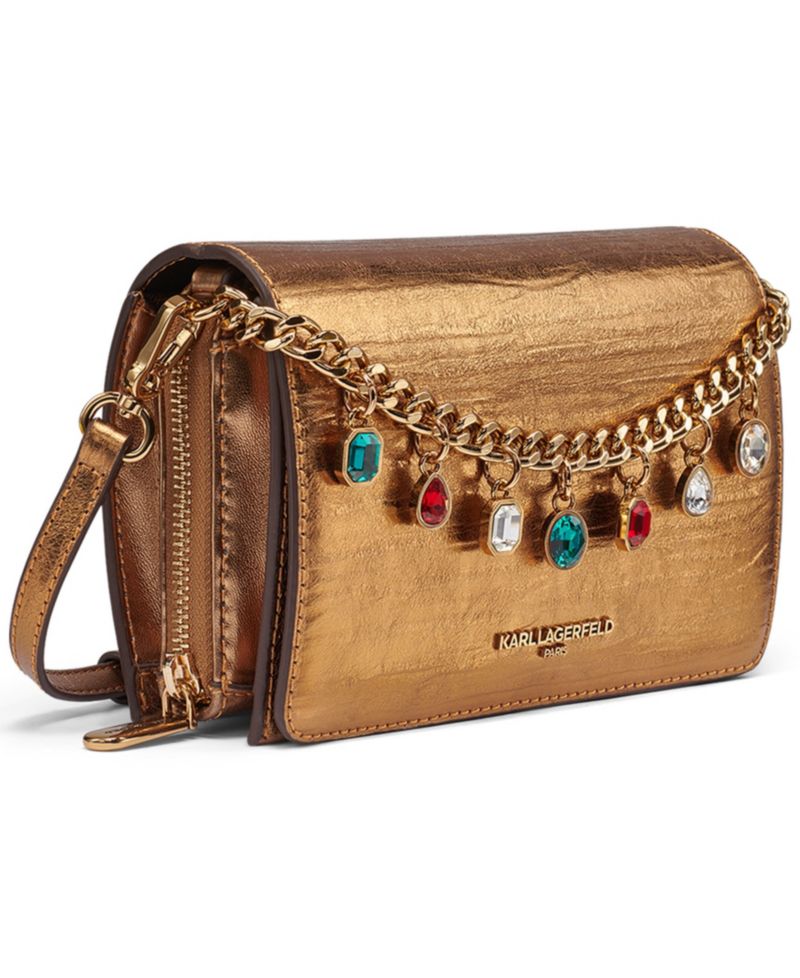 Lourdes Met Chain Detail Crossbody Handbag