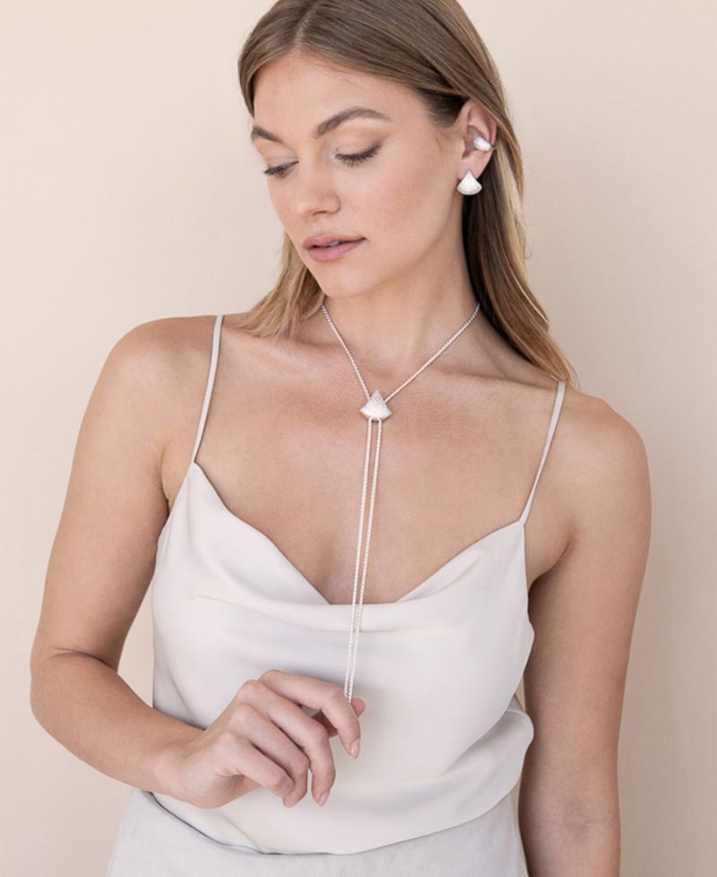 Pave Shine Bolo Necklace