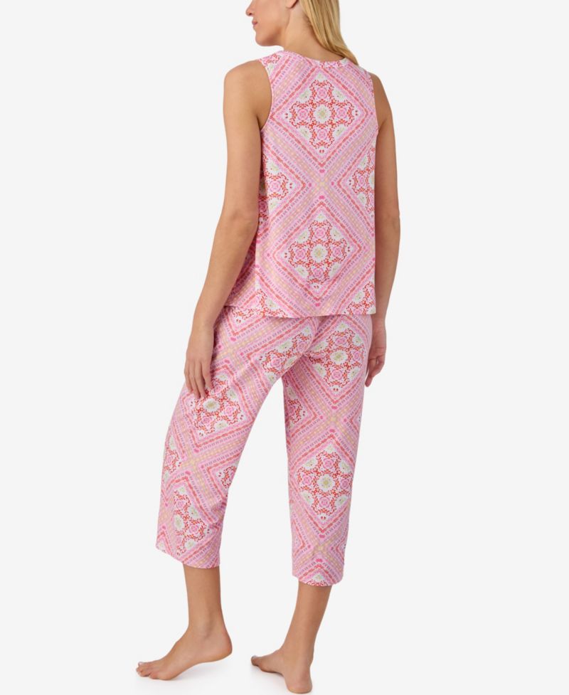 Women's Sleeveless Top & Cropped Pajama Pants, 2-Piece Set