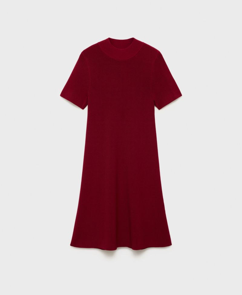 Women's Perkins-Neck Knitted Dress