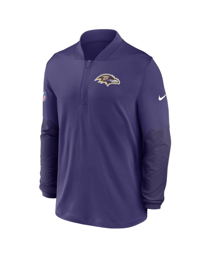Men's Purple Baltimore Ravens Sideline Dri-FIT Half-Zip Pullover Sweatshirt