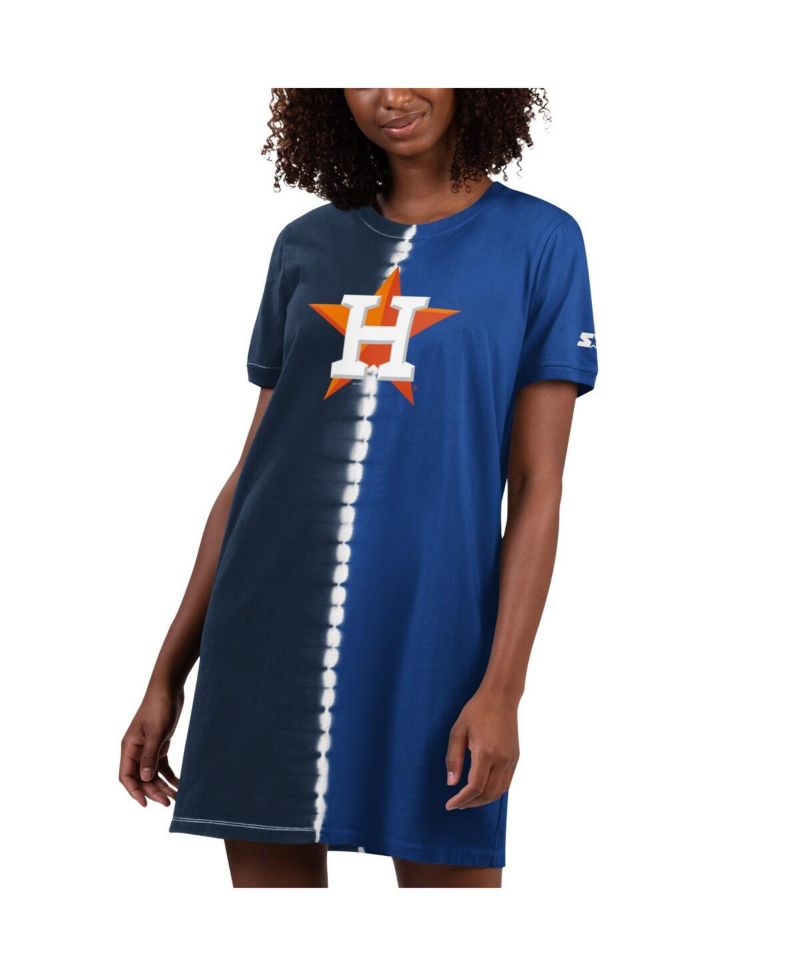 Women's Navy, Royal Houston Astros Ace Tie-Dye Sneaker Dress