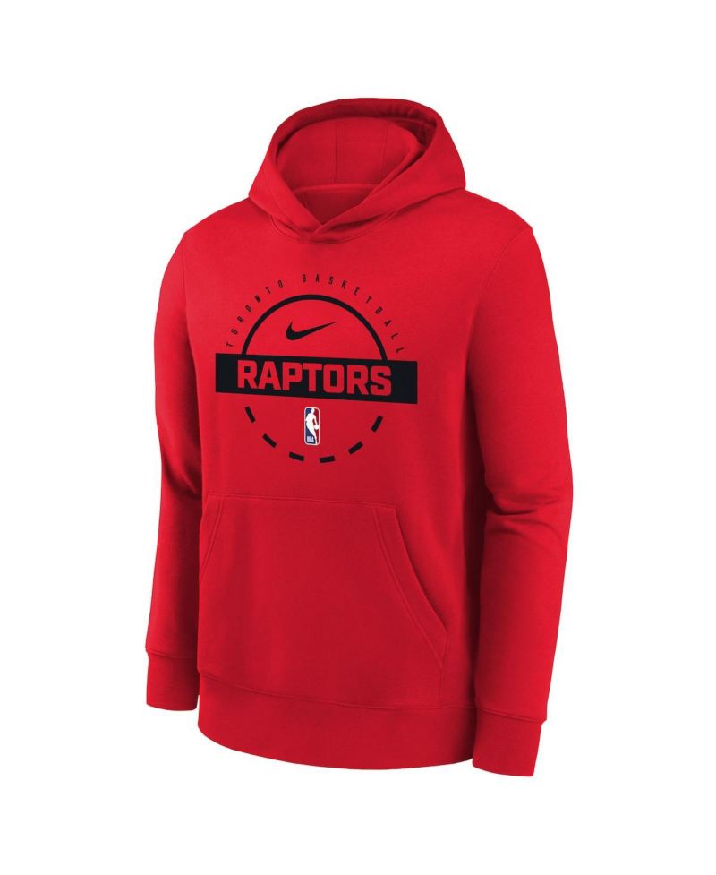 Big Boys and Girls Red Toronto Raptors 2025/26 Club Fleece Practice Hoodie