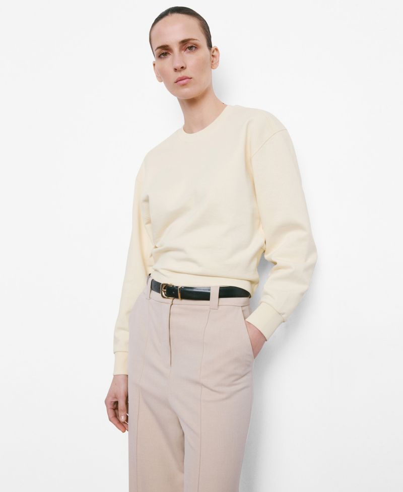Women's Round-Neck Cotton Sweatshirt