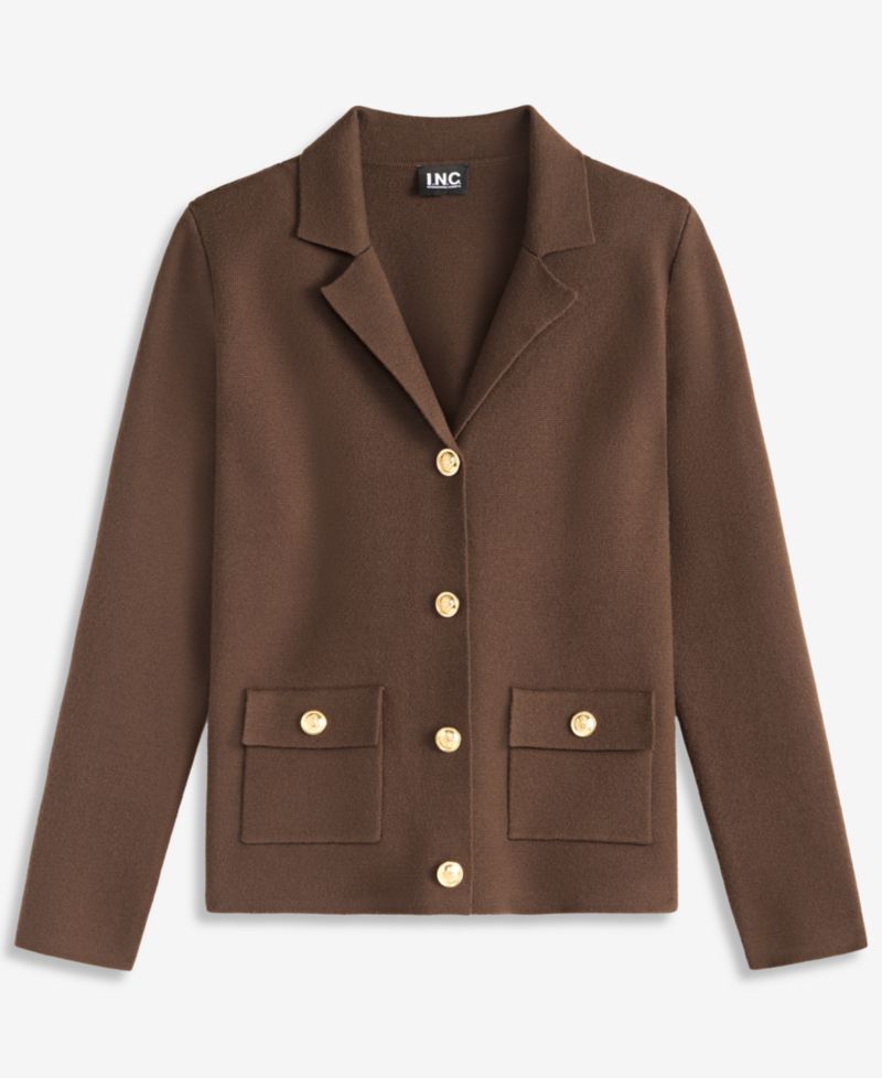 Petite Button-Front Cardigan