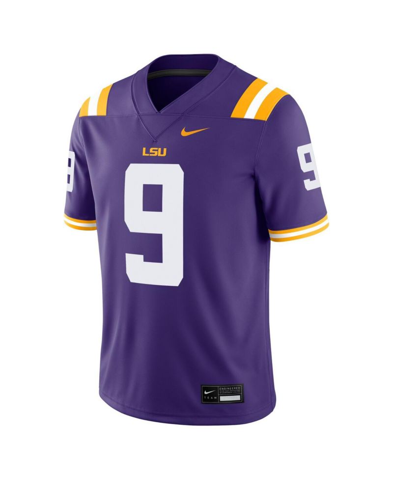 Men's Joe Burrow Purple LSU Tigers "Burreaux" Nameplate Home Game Jersey