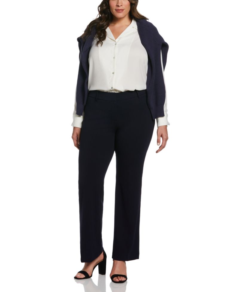 Petite Stretch Pull On Classic Fit Crepe Pants