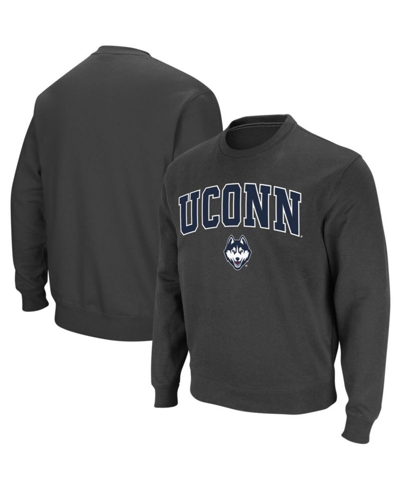 Men's UConn Huskies Arch and Logo Crew Neck Sweatshirt