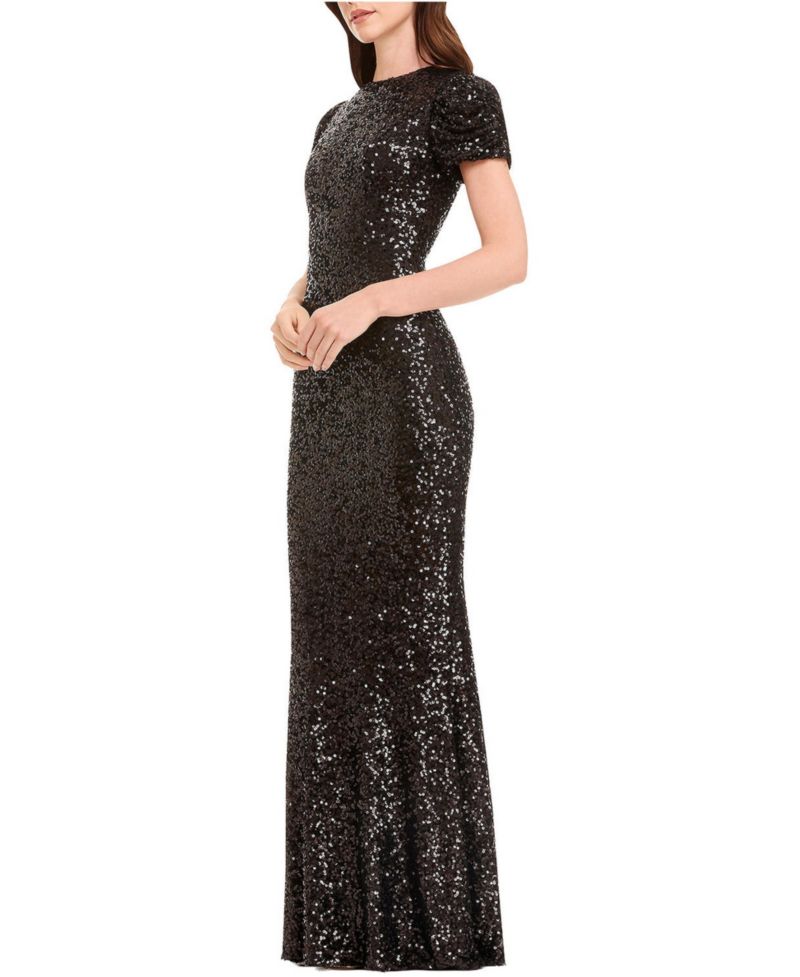 Women's Kenzie Short-Sleeve Sequin Mermaid Gown