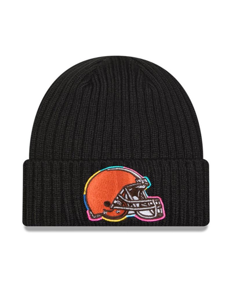 Men's Black Cleveland Browns 2024 NFL Crucial Catch Cuffed Knit Hat