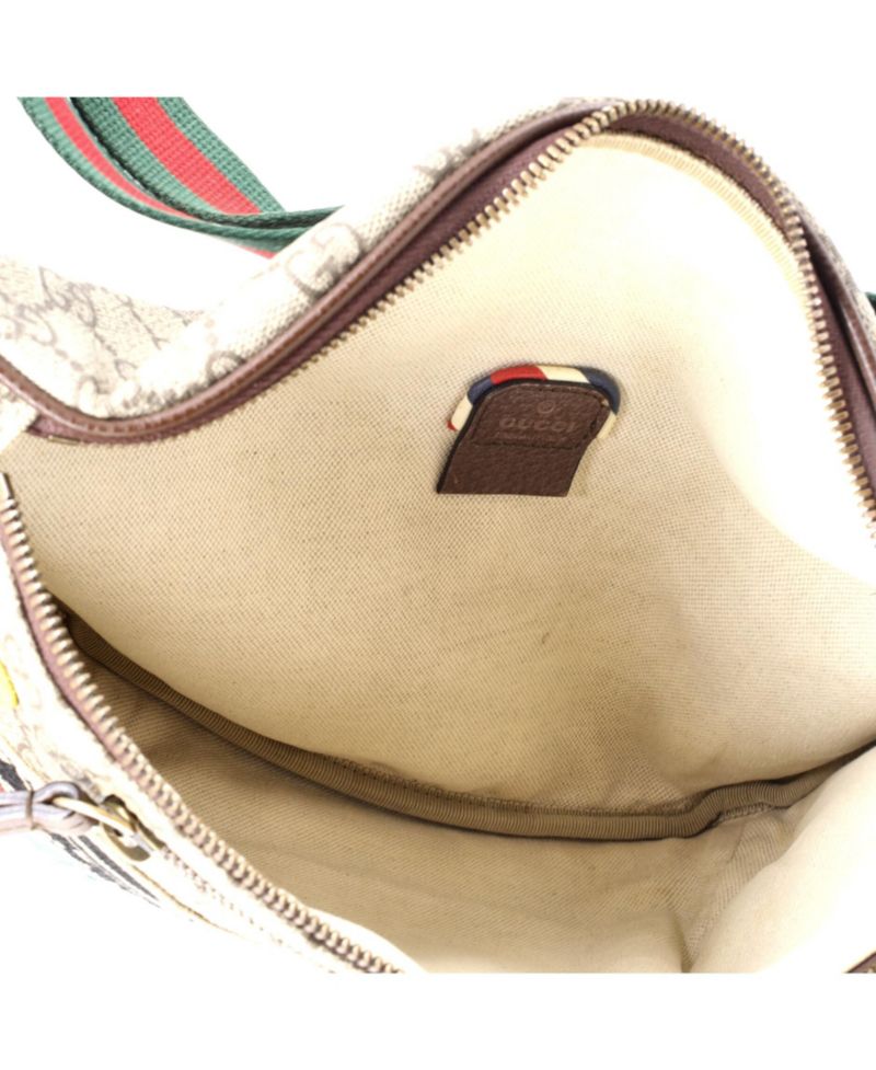 Courrier Zip Belt Bag GG Coated Canvas with Applique
