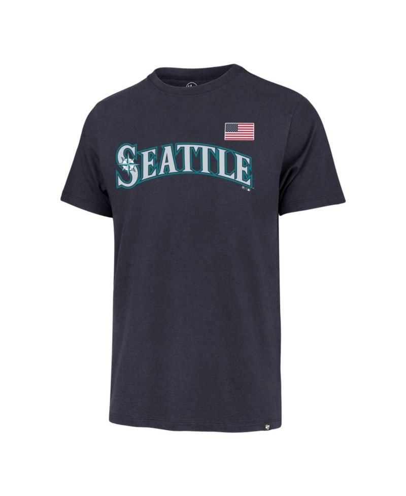 Men's Navy Seattle Mariners Heritage U.S. Flag T-Shirt
