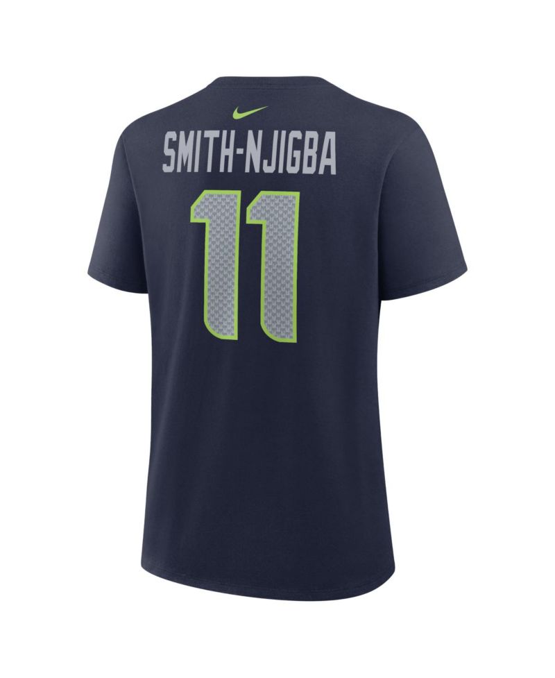 Women's Jaxon Smith-Njigba Navy Seattle Seahawks Player Name & Number T-Shirt