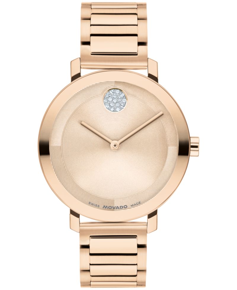 Women's Bold Evolution 2.0 Swiss Quartz Ionic Plated Light Rose Gold Steel Watch, 34mm