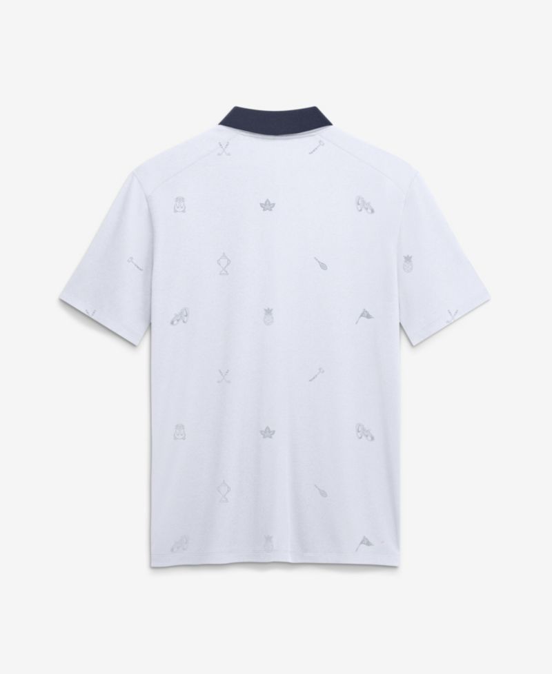 Men's White Michigan Wolverines Vapor Pattern Dri-FIT Polo Shirt