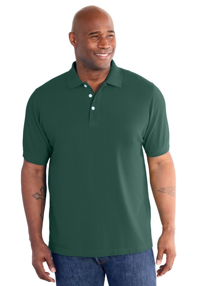 Men's Shrink-Less Classic Cotton Polo Shirt