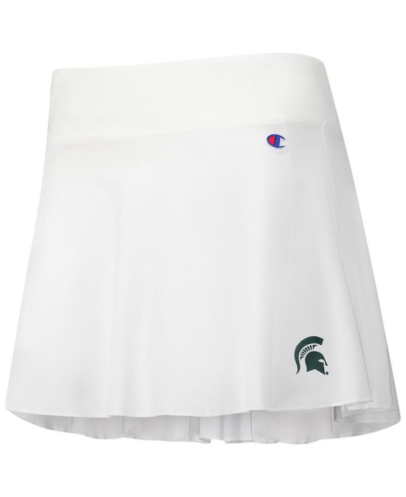 Women's White Michigan State Spartans Tailgate Soft Touch Skort