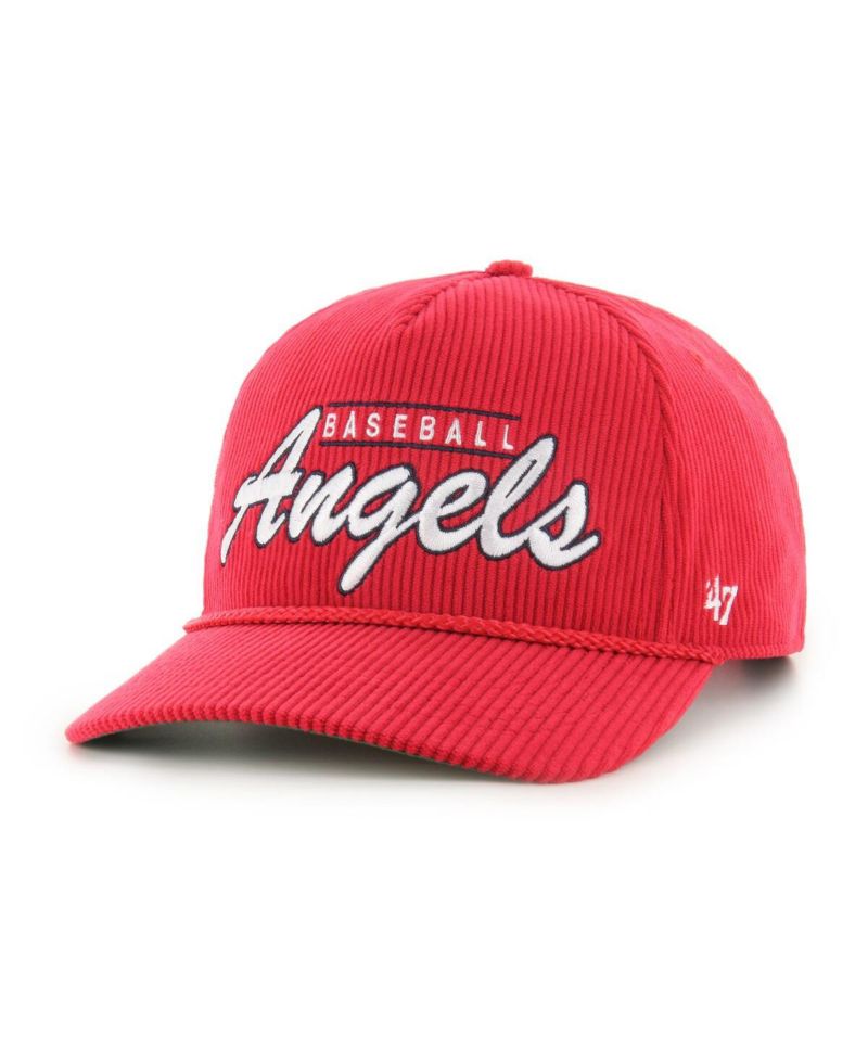 Men's Red Los Angeles Angels Corduroy Hitch Adjustable Hat