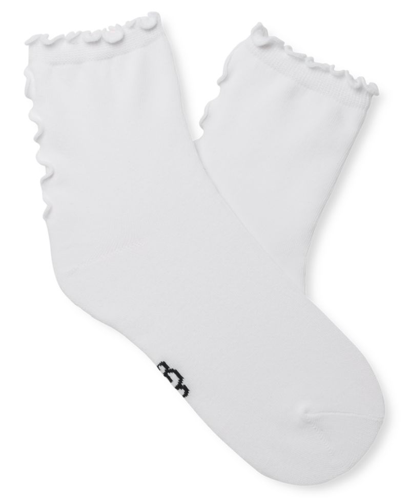 UGG Women's Karsyn Lettuce Edge Quarter Logo Socks