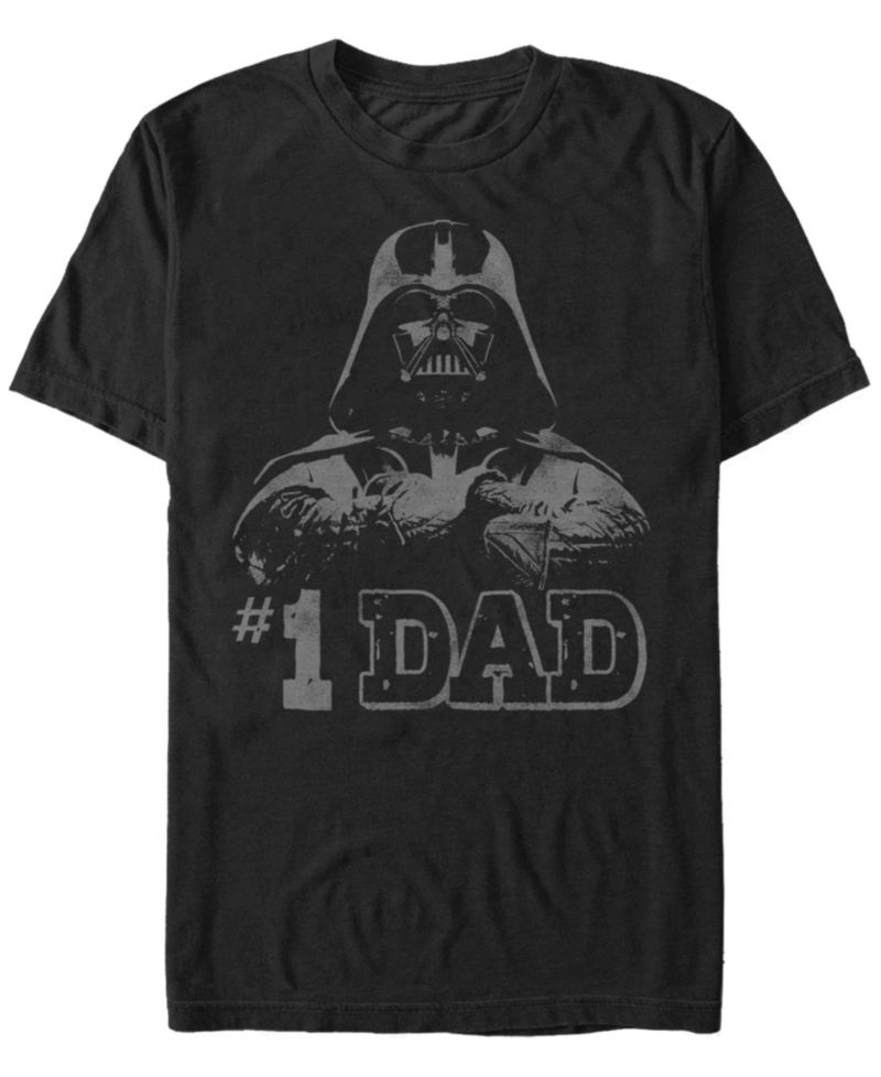 Men's Star Wars Vader 1 Dad Retro Father's Day Short Sleeve T-shirt