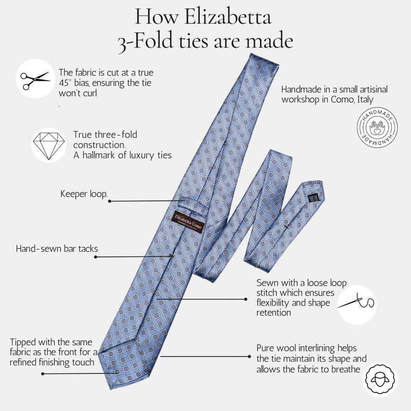 Big & Tall De Sica- Silk Jacquard Tie for Men