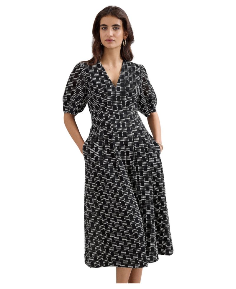 Women's Yasmine V-Neck Short-Sleeve Midi Dress