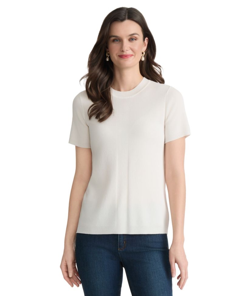 Women's Short Sleeve Crewneck Knit Top