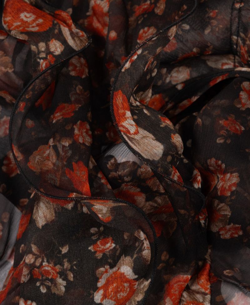 Floral Ruffle Scarf