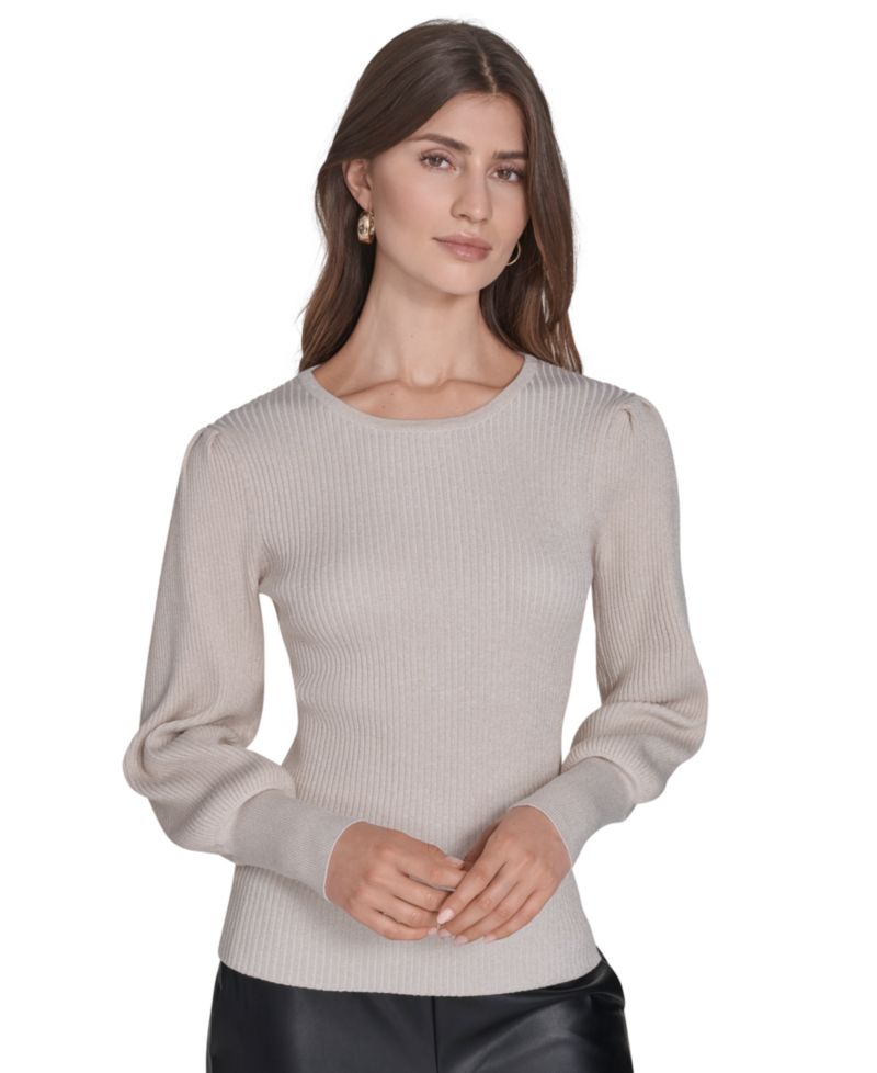 Women's Crewneck Puff Sleeve Sweater