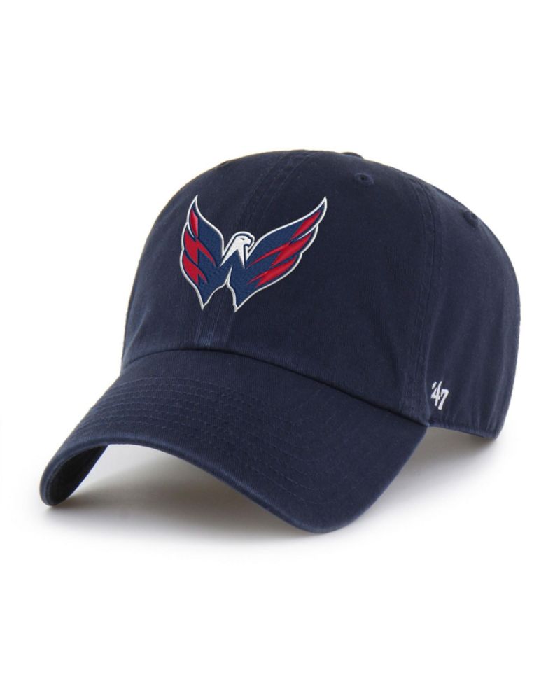 Men's and Women's Navy Washington Capitals Heritage Flag Clean Up Adjustable Hat